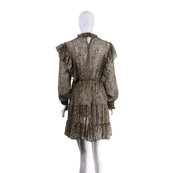 Busem Lepord Animal Print With Ruffle Woman Dress - Picture 3 of 6